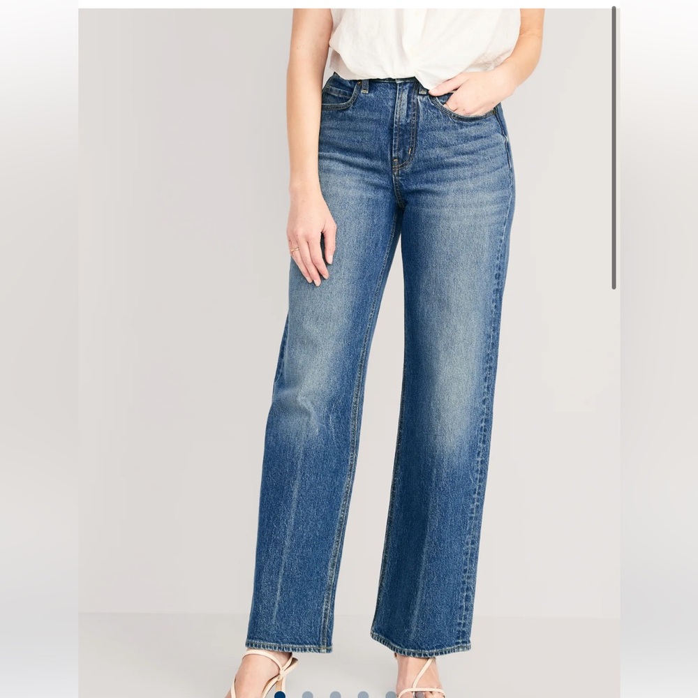 Old Navy Extra High Rise Sky-Hi Wide Leg Jeans